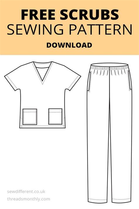 Free Scrubs Uniform Sewing Pattern Sewing Patterns Free Women Free Pdf Sewing Patterns