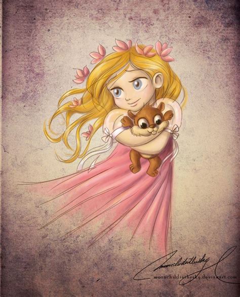 Enchanted Giselle And Pip The Chipmunk Disney Amor Cute Disney
