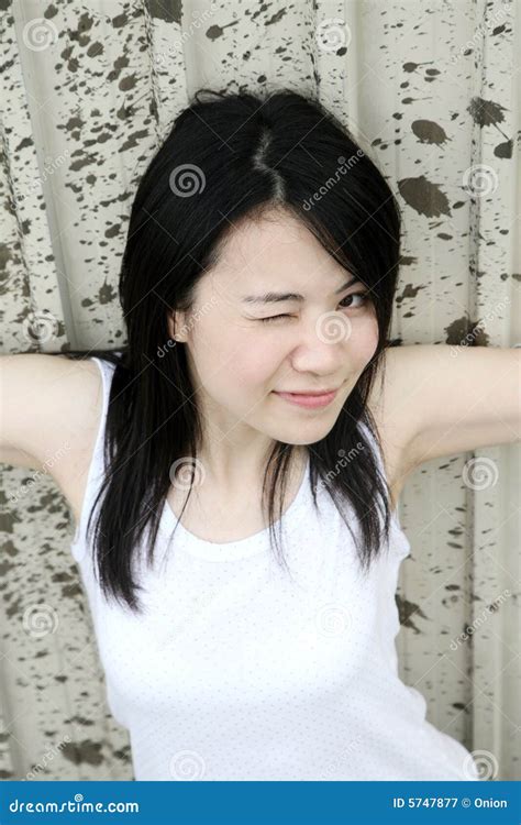 Cute Asian Girl Looking At Viewer Stock Image Image Of Asian Cute 5747877