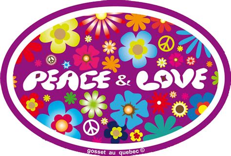 Peace And Love Small Bumper Sticker Decal 35 X 5 Peace