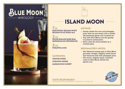 Blue Moon Dives Into Mixology Creates 4 New Cocktails Molson Coors Beer And Beyond Drinks