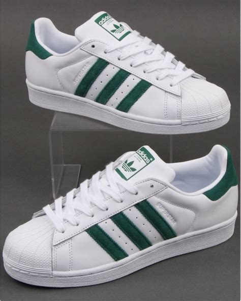 Adidas Superstar Trainers Whitegreen Adidas At 80s Casual Classics