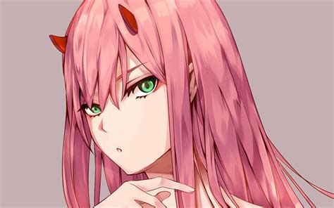 Download Wallpapers Zero Two Manga Anime Characters Pink Hair