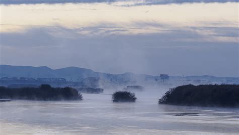 Morning Mist Over Water River Stock Footage Video 100 Royalty Free