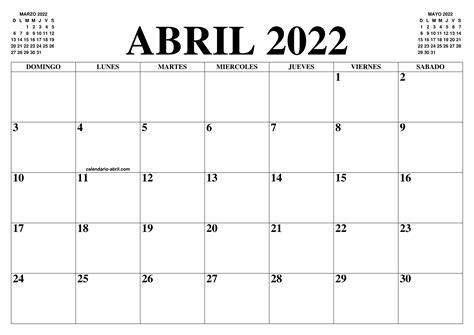 Calendarios Abril De 2022 Para Imprimir Michel Zbinden Es Vrogue