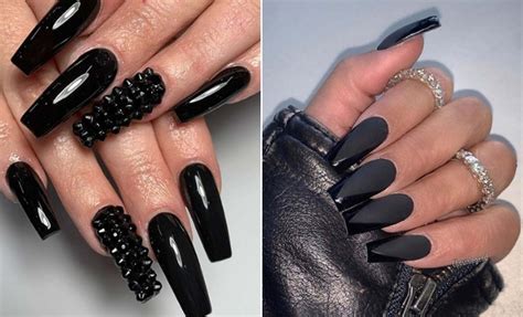 23 Black Acrylic Nails You Need to Try Immediately | StayGlam How to remove acrylic nails without damaging your nails.
