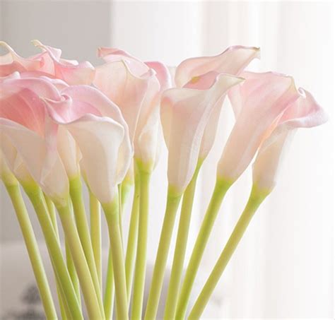 artificial flower 10pcs calla lily pink silk wedding home etsy