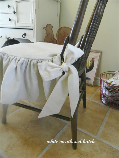 Buy online and pickup at your local at home store. White Weathered Hutch: Country Chic Ruffled Drop Cloth Chair Cushions