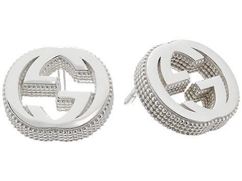 Gucci Interlocking G Stud Earrings Silver Earring Gucci Women S Earrings Sterling