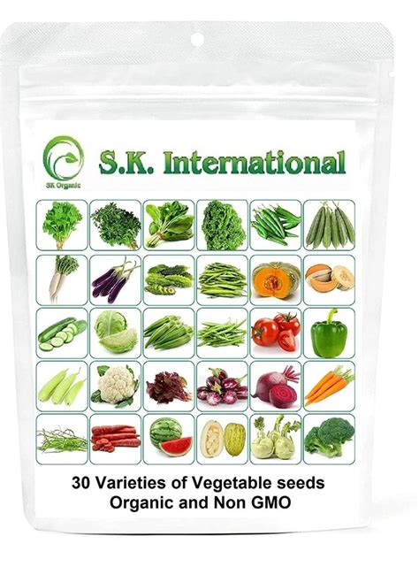 Ternational Natural Vegetable Seeds 30 Variety Combo Packaging