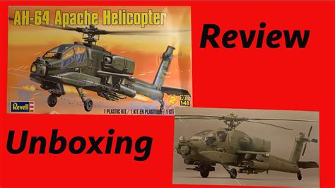 Revell Unboxing Review Ah 64 Apache Helicopter 148 Scale Model Kit