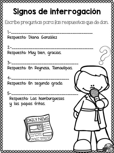 Ejercicios De Signos De Interrogacion Zador