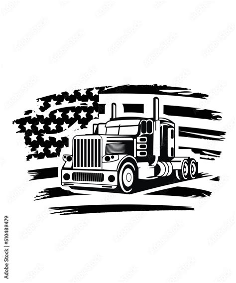 Semi Truck Svg Truck Svg Truck Driver Svg Truck Clipart American