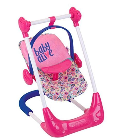 Baby Alive 3 In 1 Doll Play Set Swing Highchair And Car Seat Hasbro