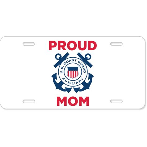 Proud Coast Guard Mom License Plate 904 Custom