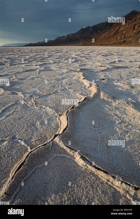 Salt Crusts At The Badwater Basin Salt Flats In The Death Valley