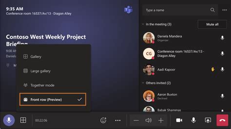 Microsoft Teams Front Row Layout For Microsoft Teams Rooms On Windows