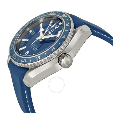 Omega Planet Ocean Gmt Blue Dial 600m Titanium Automatic Mens Watch