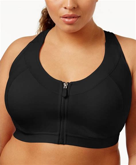 Ideology Plus Size High Impact Front Zip Sports Bra Only At Macys