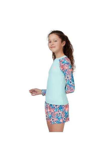 Piping Hot Long Sleeve Sunsafe Tropical Printed Sustainable Rash Vest Piping Hot Online