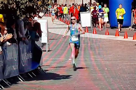 Marathon Runner Jozef Urban Penis And Testicles Pop Out Of Short On Tv