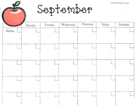 Free Printable Large Grid Calendar Example Calendar Printable Blank