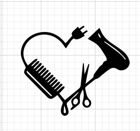 Hair Dresser Love Svg Digital Download Cosmetologist Hair Etsy