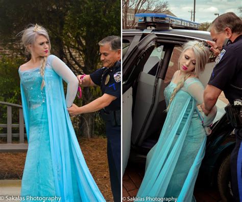 Pics Elsa Arrested For Causing Cold Weather — See Hilarious Pics Hollywood Life
