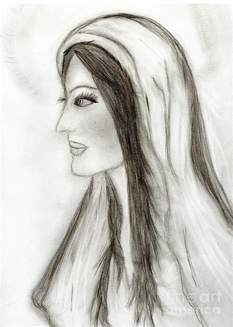 Mary In Profile Drawing By Sonya Chalmers Fine Art America