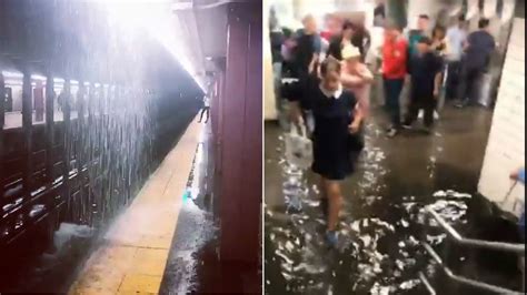 Water Pours Into New York City Subway Stations As Remnants Of Florence