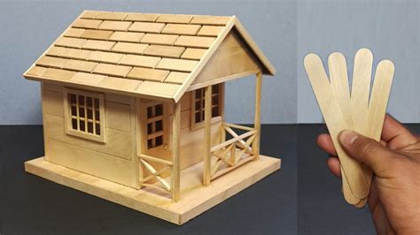Como Construir Una Casa Con Palitos De Helado Popsicle Stick House