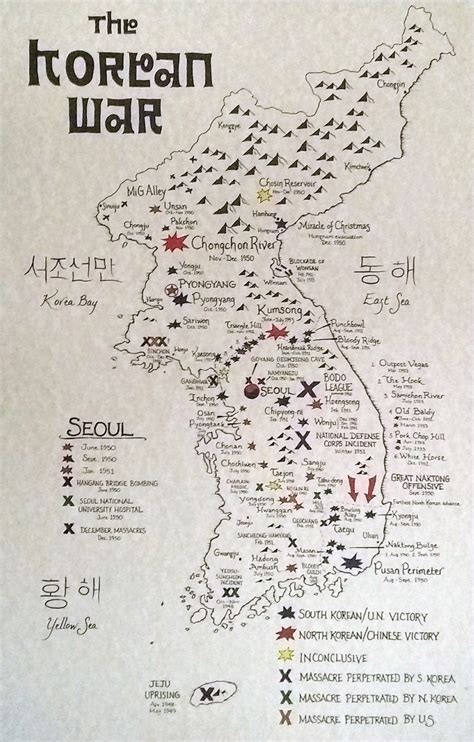 Korean War Map Etsy