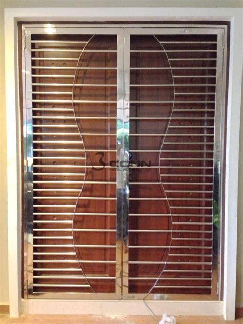 However, stainless steel frames are available only for single doors. Stainless Steel Door Grille