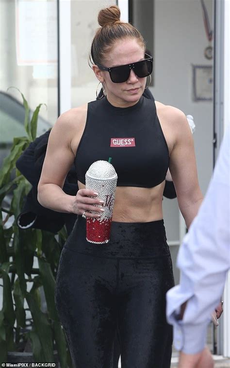 Jennifer Lopez 50 Flaunts Her Rock Hard Abs While Heading To Yoga