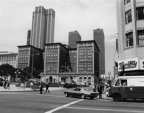 Los Angeles Skyline 1970s Tema Downtown Los Ángeles De