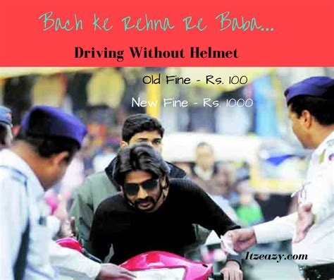Driving Without Helmet Is Now More Costlier Itzeazy