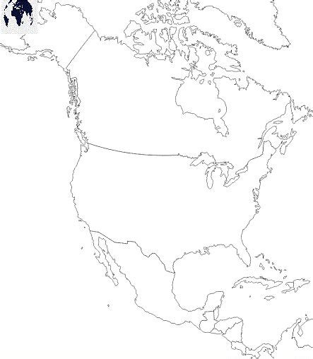 Printable Blank North America Map With Outline Transparent Map In America Map North