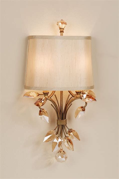 Elena Crystal Leaf Metal Wall Sconce From Uttermost Metal Wall Sconce