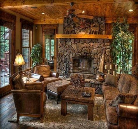 Stunning Living Room Design With Farmhouse Style 15 Cabin Living Room