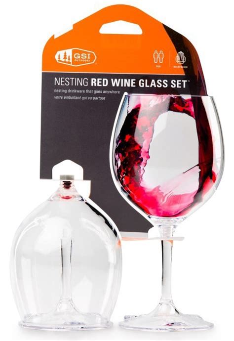 Gsi Outdoors Nesting Red Wine Glass Set Geschirr And Besteck Im Camp4 Kaufen