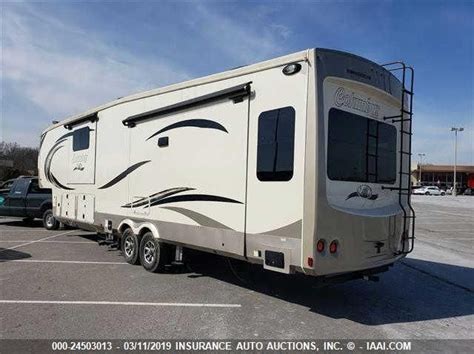 Salvage Rv Forest River Columbus 1492 383 2019 Beige For Sale In