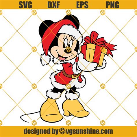 Christmas Minnie Mouse Svg, Minnie Mouse Santa Christmas Svg, Minnie