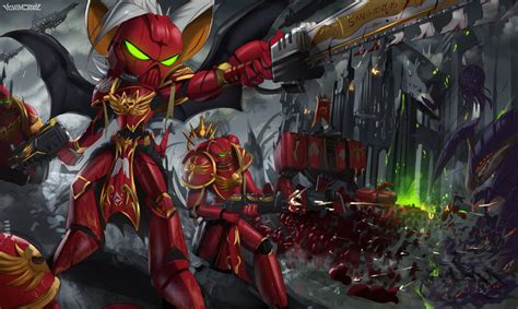 Commission Warhammer 40k Blood Angels Vs Tyranid By Ichimoral On