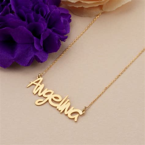 925 sterling silver name necklace for woman custom gold name etsy