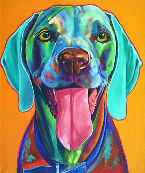 Colorful Animal Paintings Colorful Animals Ron Burns Dog Pop Art