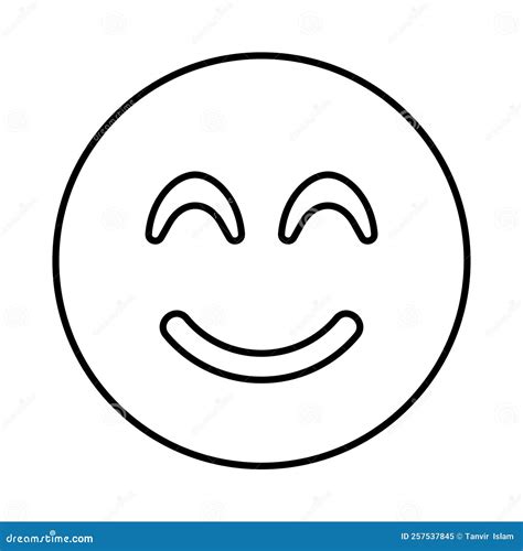Smile Beam Emoji Icon Stock Vector Illustration Of Symbol 257537845