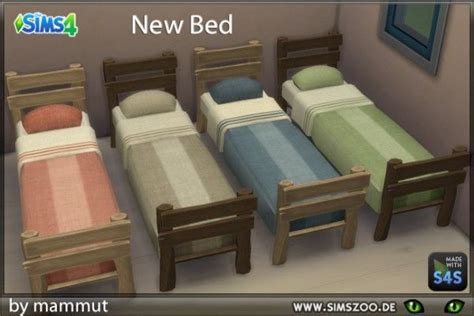 Blackys Sims 4 Zoo Wooden Single Bed By Mammut • Sims 4 Downloads Sims