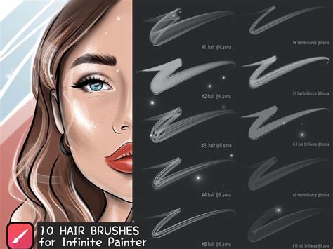 10 Hair Brushes For Infinite Painter
