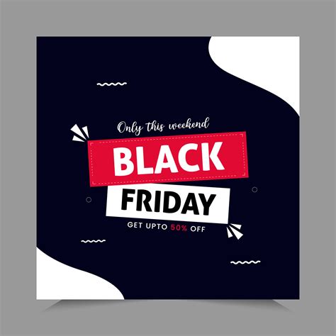 Black Friday Sale Social Media Post Template Banner For Social Media