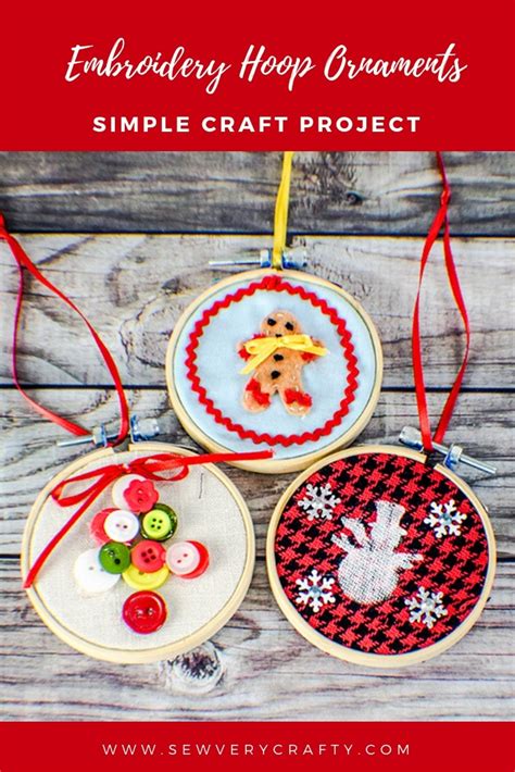 How To Make Embroidery Hoop Christmas Ornaments Sew Very